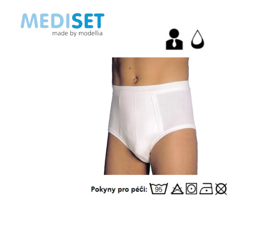 Pánské inkontinenční slipy s vnitřní kapsou pro fixaci vložek a bočním přístupem