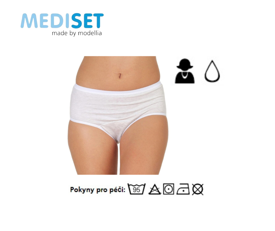 Dámské inkontinenční kalhotky s fixací vložek a ionty stříbra