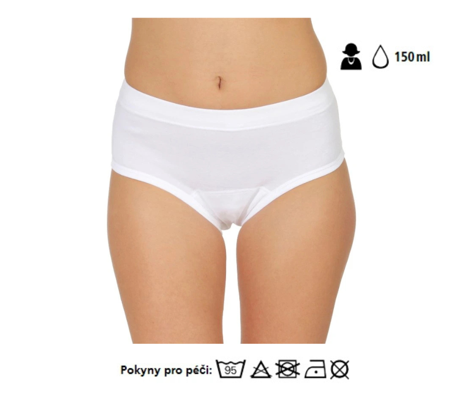 Dámské kalhotky s omyvatelnou absorpční vložkou