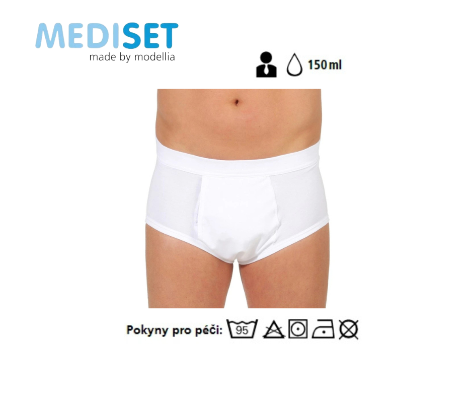 Pánské slipy s omyvatelnou absorpční vložkou