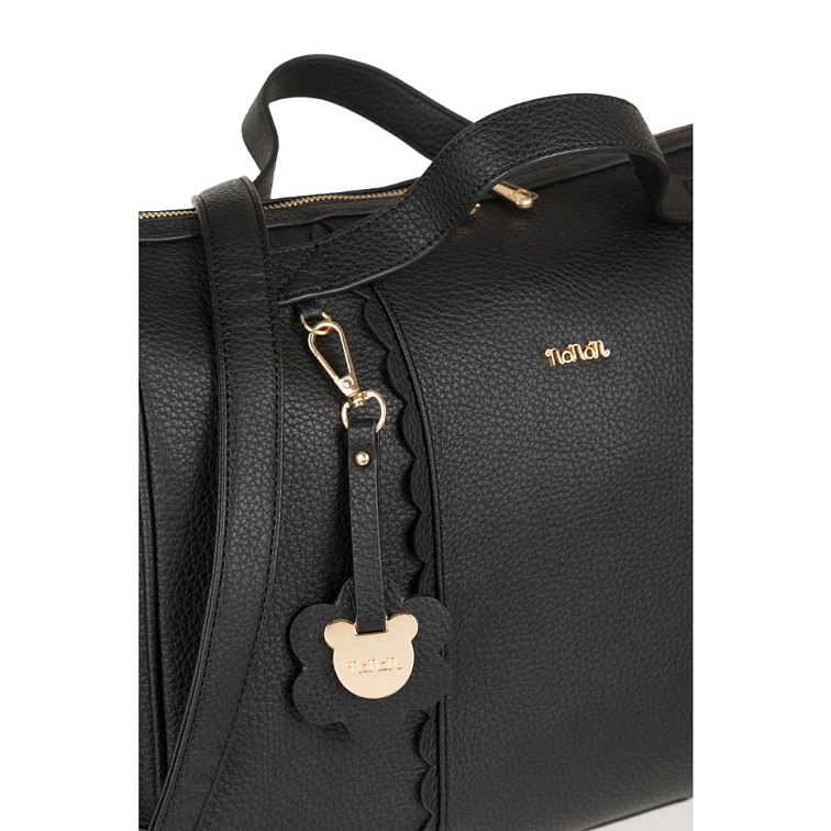 Nanán taška pre mamičky s prebaľovacou podložkou čierna