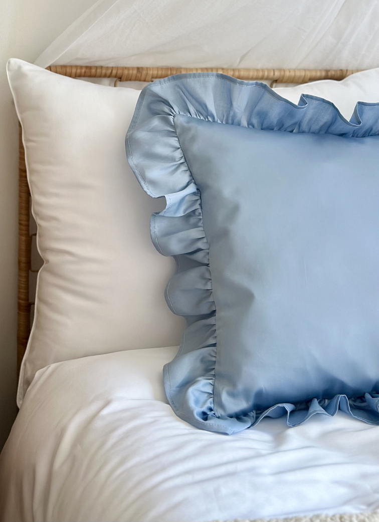 Margaret posteľné obliečky z prémiovej saténovej bavlny - modrá