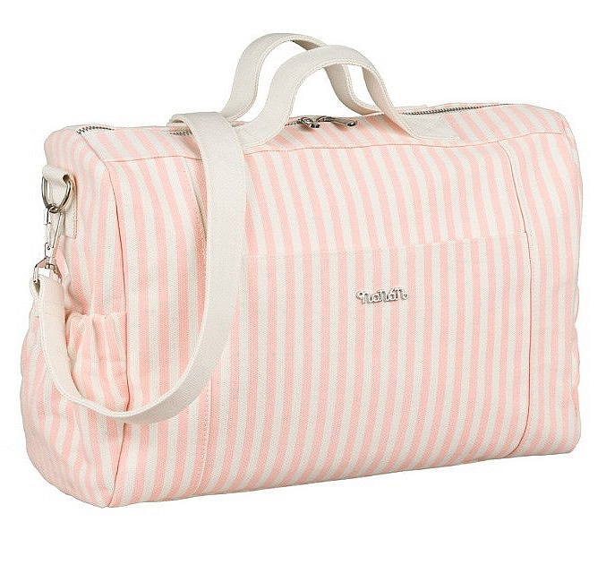 Nanán pásikavá taška pre mamičky ružová