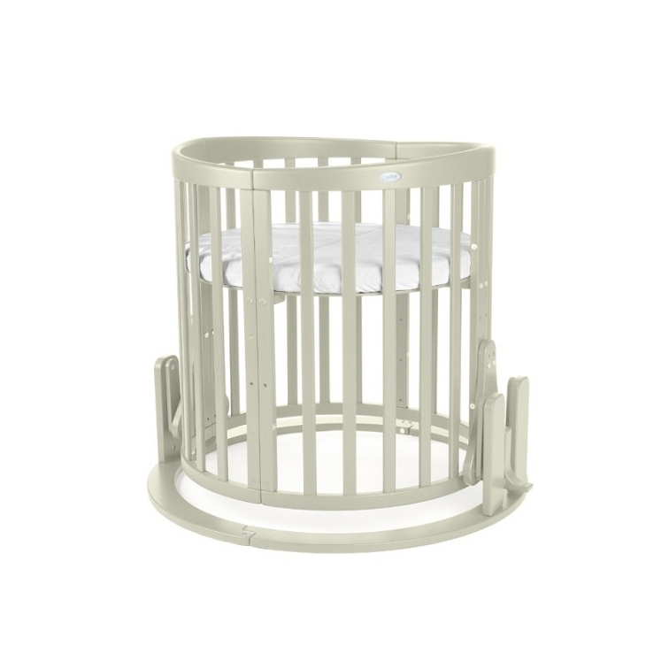 SmartGrow rastúca oválna postieľka s matracom 7v1 - olivová