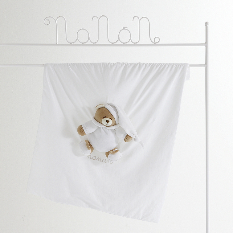 Nanán detská oválna postieľka s matracom Tato biela