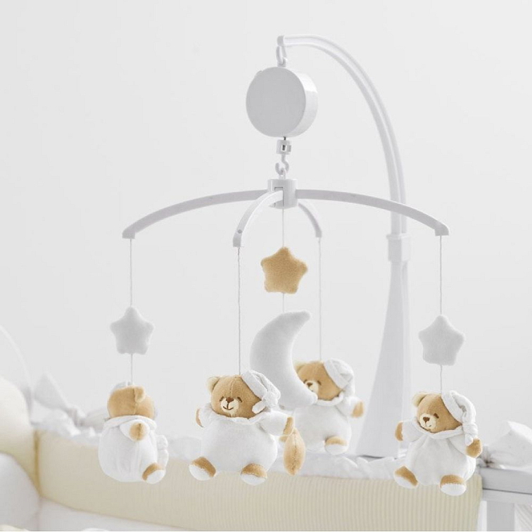 Nanán hrací kolotoč nad postieľku Tato biely