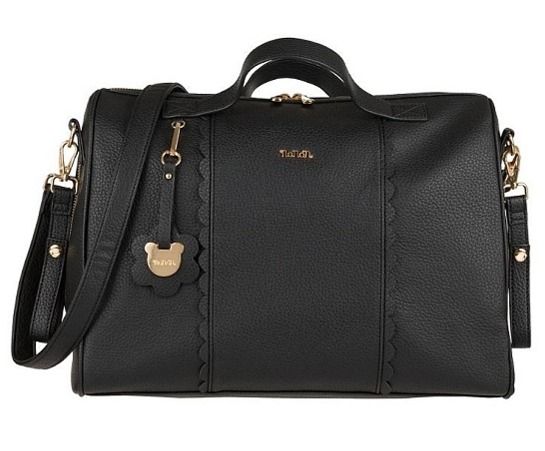 Nanán taška pre mamičky s prebaľovacou podložkou čierna