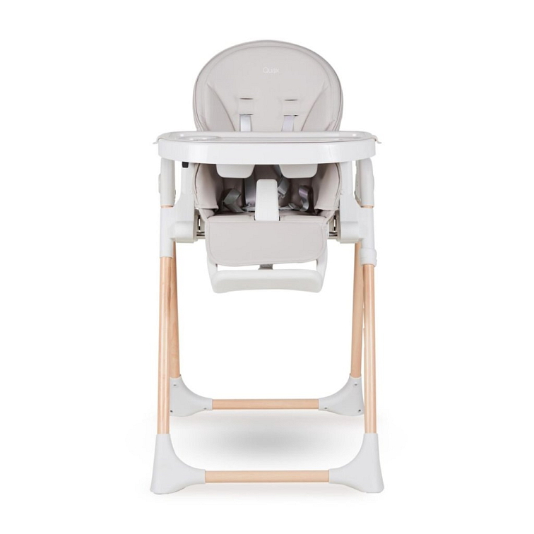 Quax rastúca detská jedálenská stolička Quax Papum – biela/prírodná