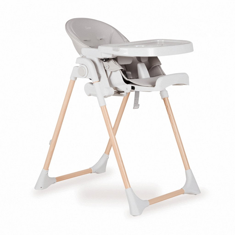 Quax rastúca detská jedálenská stolička Quax Papum – biela/prírodná