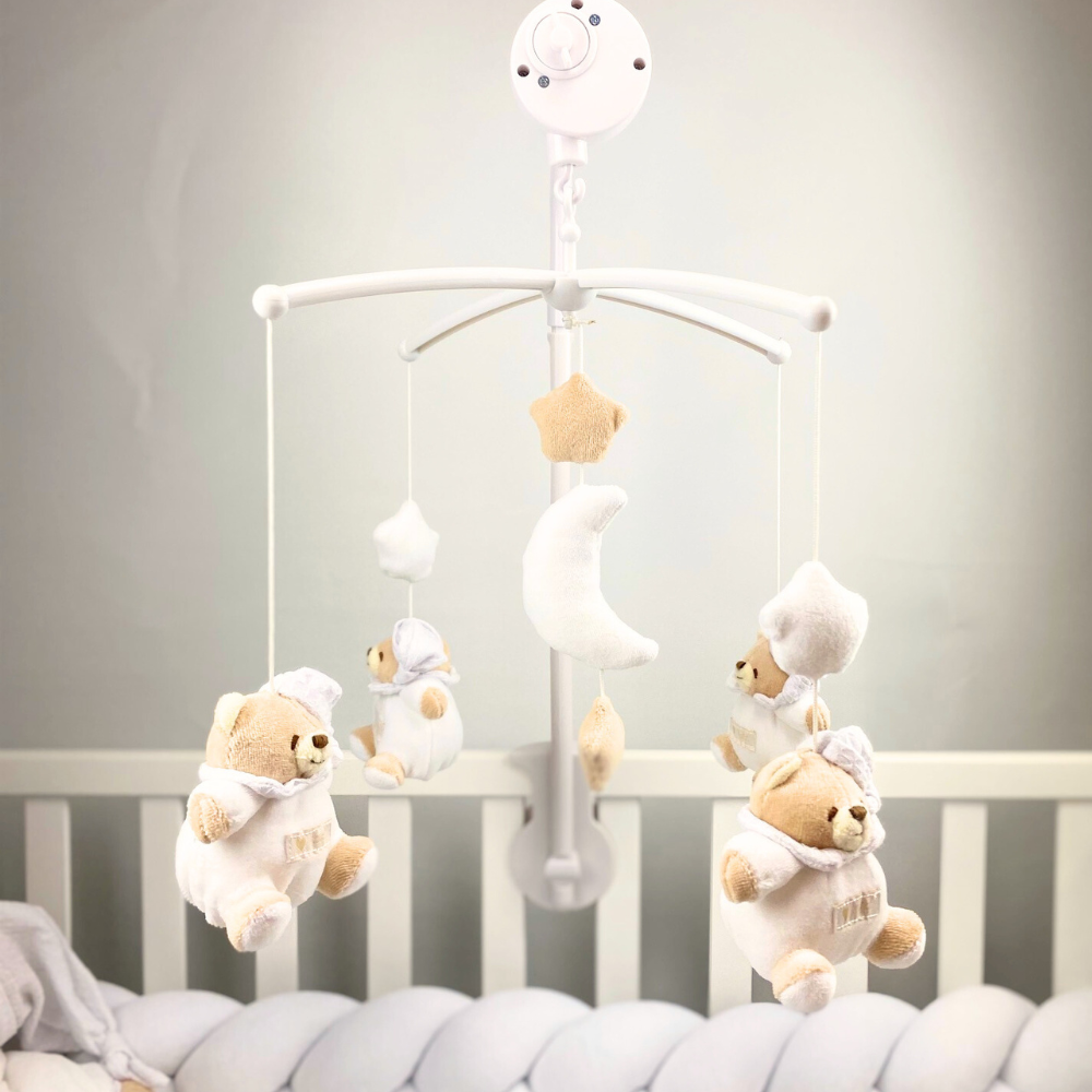 Nanán hrací kolotoč nad postieľku Tato biely