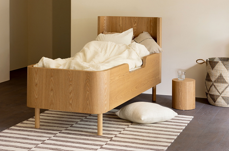 Quax junior sada na predĺženie postieľky Yume Natural Ash 170x70cm