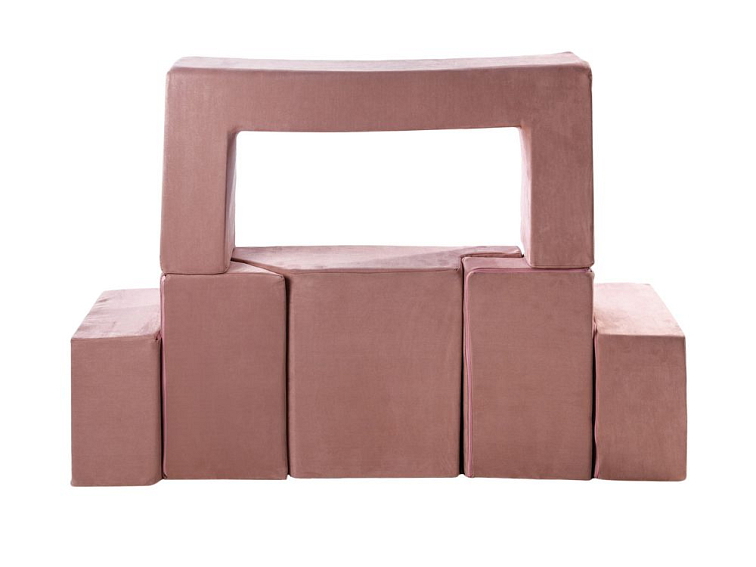 MeowBaby® Velvet detské hracie penové multifunkčné ihrisko s 200 guličkami- ružové