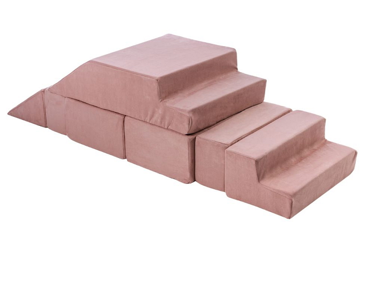 MeowBaby® Velvet detské hracie penové multifunkčné ihrisko s 200 guličkami- ružové