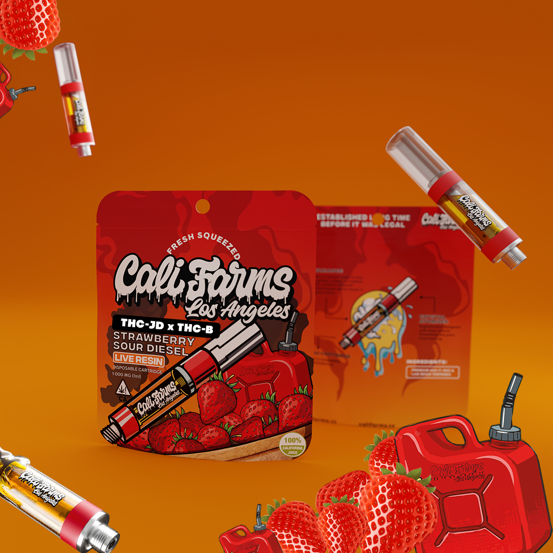 THC-JD Vape náplň 1 ml - Strawberry Sour Diesel s Live resin terpeny