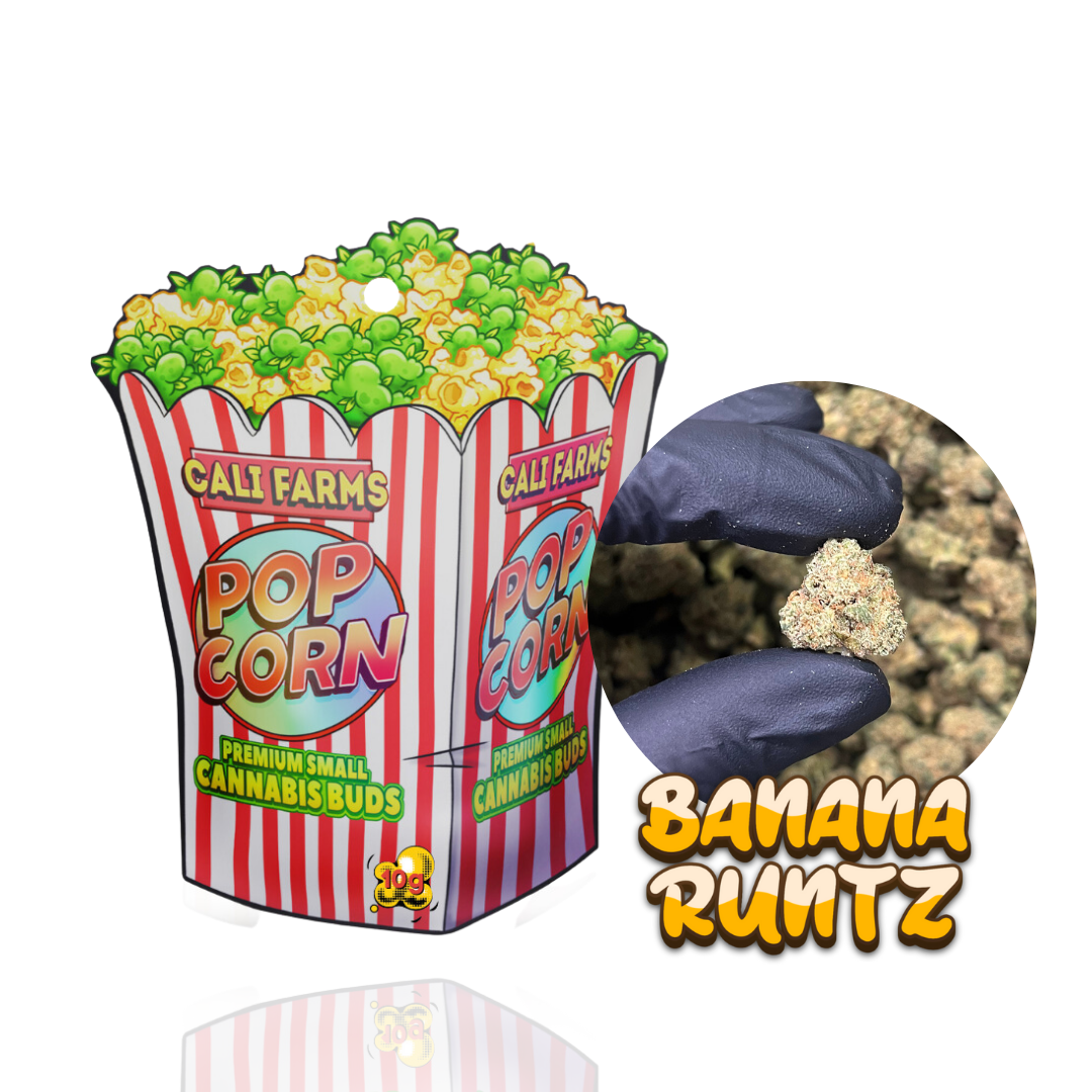 THC-JD květy Banana Runtz - Popcorn 10 g - THCJD: 15%, THCB: 15%, THC: 0,48%