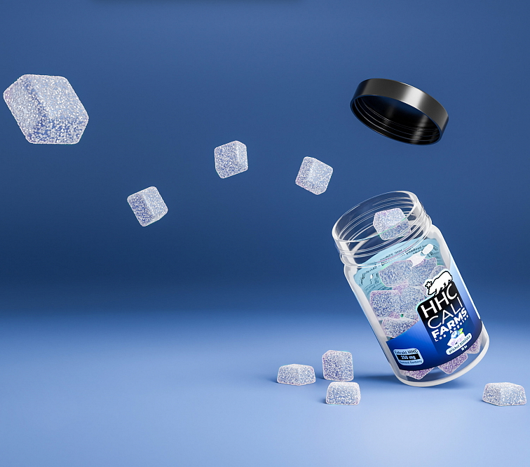 HHC gumové bonbóny 250 mg - 10 ks borůvková příchuť