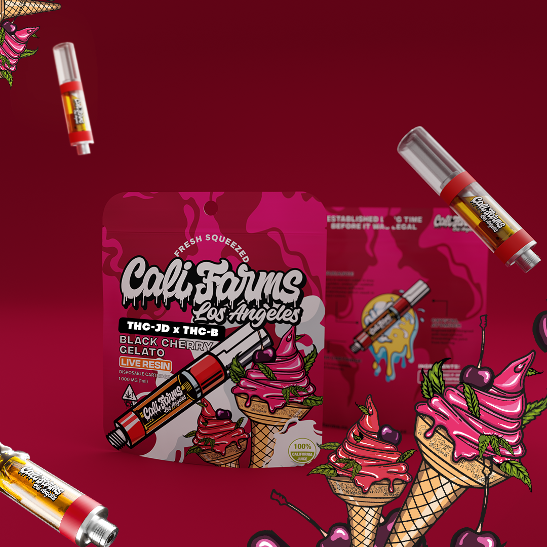 THC-JD Vape náplň 1 ml - Black Cherry Gelato s Live resin terpeny