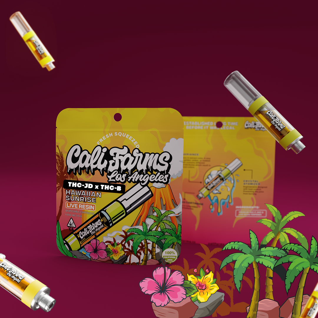 THC-JD Vape náplň 1 ml - Hawaiian Sunrise s Live resin terpeny