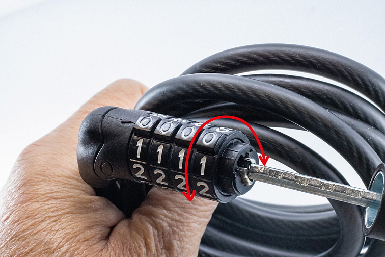 Spin zámek spirála kódový 1500/8mm (4 čísla)