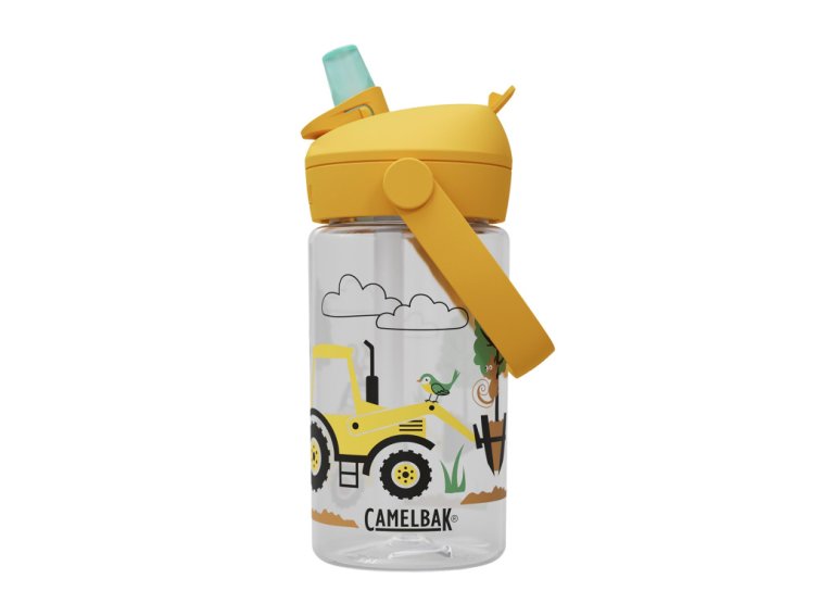CAMELBAK dětská láhev Thrive Flip Straw Kids 400 ml - Tractors and Trees