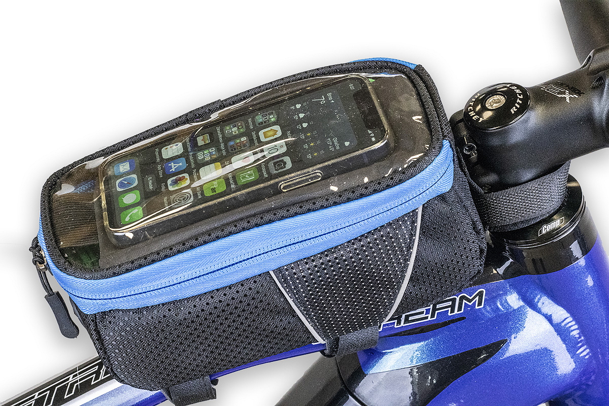 Spin SMB brašna na rám (černá/modrý zip)