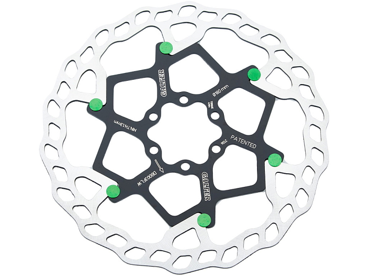 Galfer brzdový kotouč WAVE floating 180x1,8mm (zelený) - 6 děr