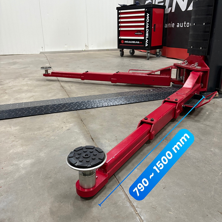 PROWER TECHNIK Dvojstĺpový zdvihák 4500 kg - trojdielné ramená 790-1511 mm