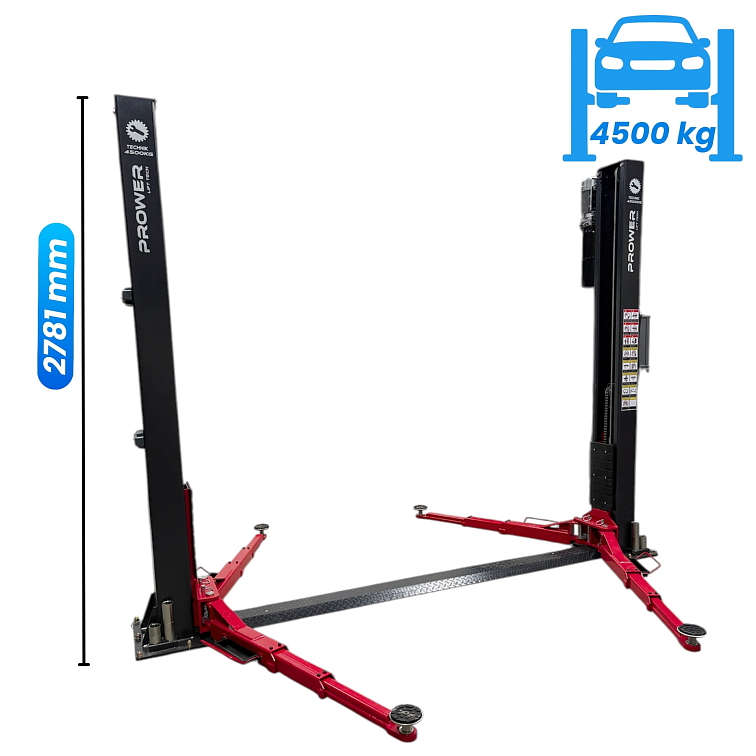 PROWER TECHNIK Dvojstĺpový zdvihák 4500 kg - trojdielné ramená 790-1511 mm