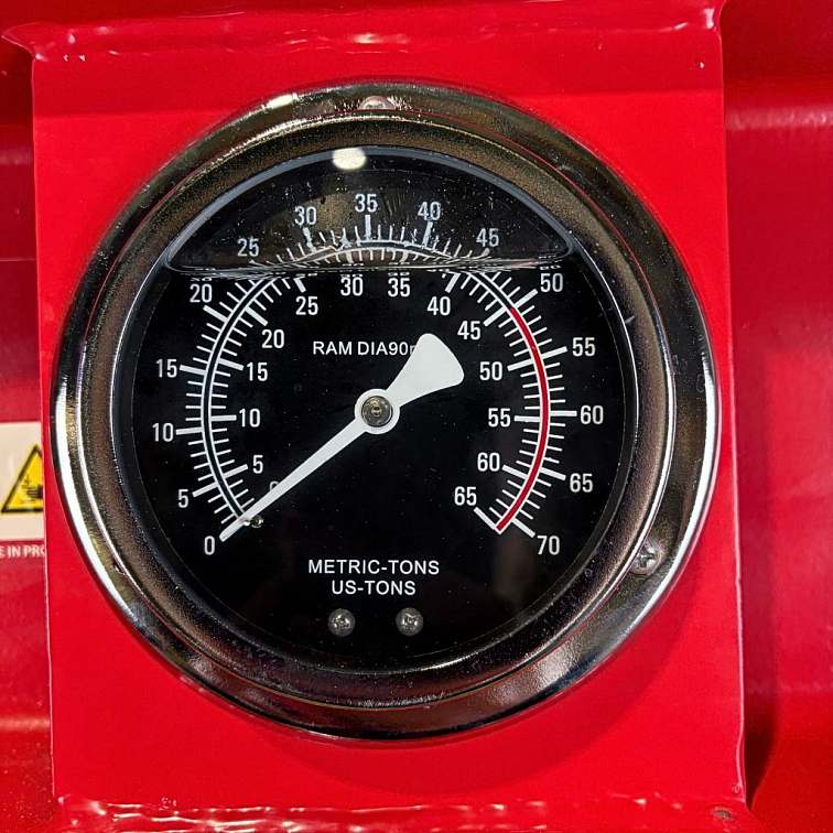 REDTOOL Hydraulický lis s tlakomerom 50T + pneumat