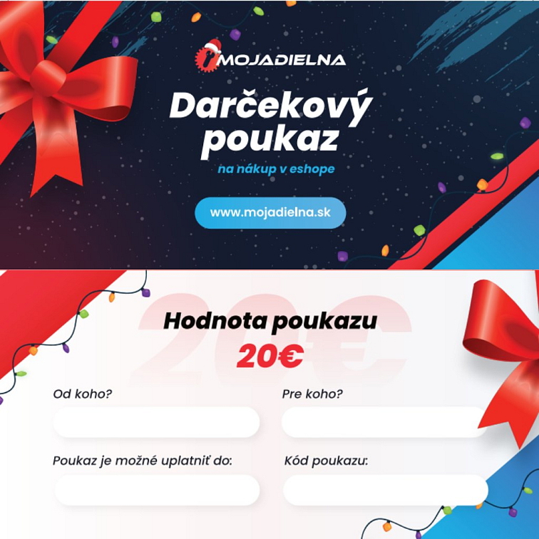 Darčeková poukážka v hodnote 20 eur + darčekové balenie s orechmi/kľúčmi