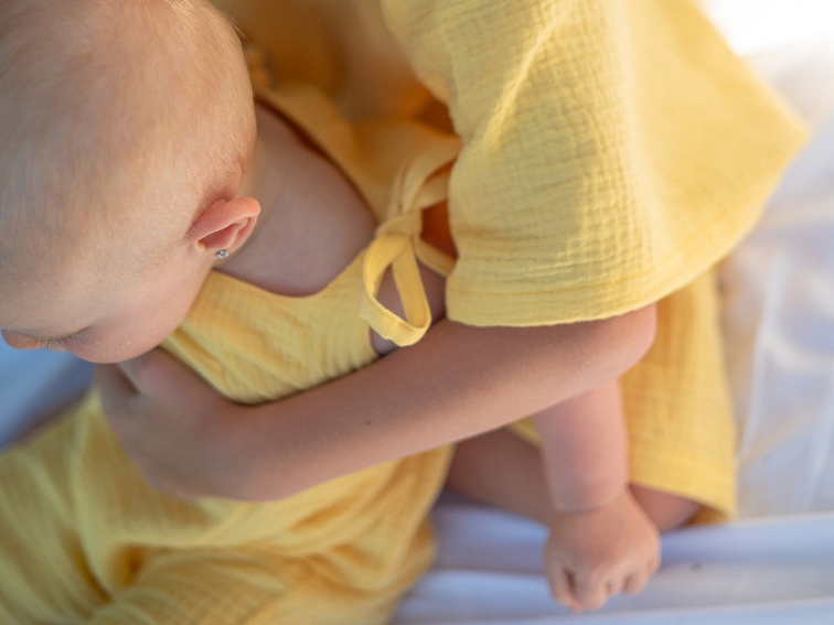 Mušelínový overal letní / žlutý