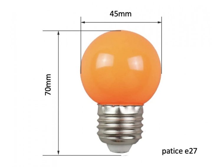 ORANGE-1 biodynamická LED žárovka 2W E27 oranžová