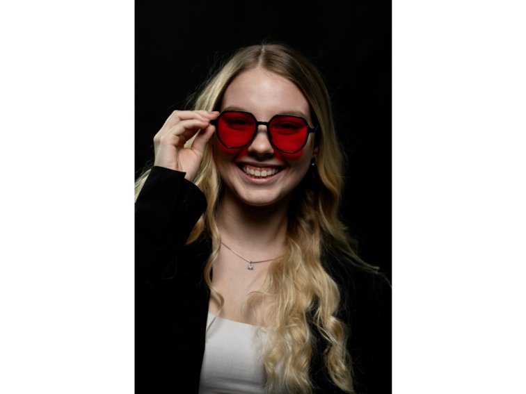 SLEEP-3S stylové brýle blokující modré světlo - červené