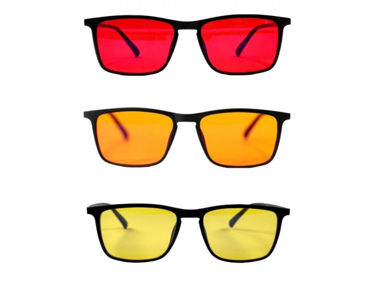 Zvýhodněná sada 3 barev brýlí SLEEP-3R proti modrému a zelenému světlu