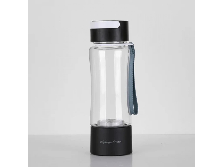 Hydrogen-1 Glass generátor vodíkové vody 400ml, skleněná lahev - černá