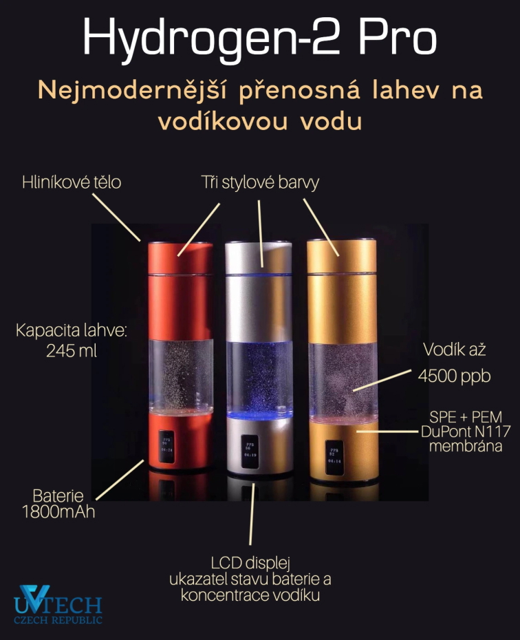 Hydrogen-2 Pro generátor vodíkové vody 245ml