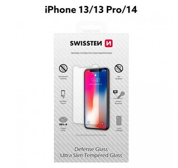 Ochranné temperované sklo SWISSTEN Apple iPhone 13/13 Pro/14 RE 2,5D