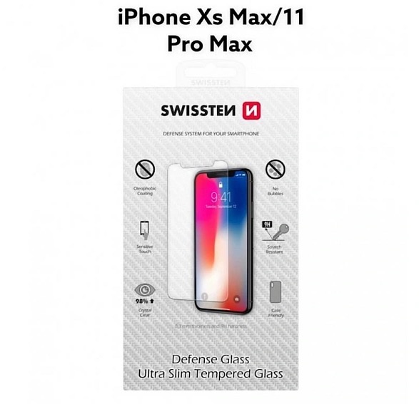 Ochranné temperované sklo SWISSTEN Apple iPhone Xs Max/11 Pro Max RE 2,5D