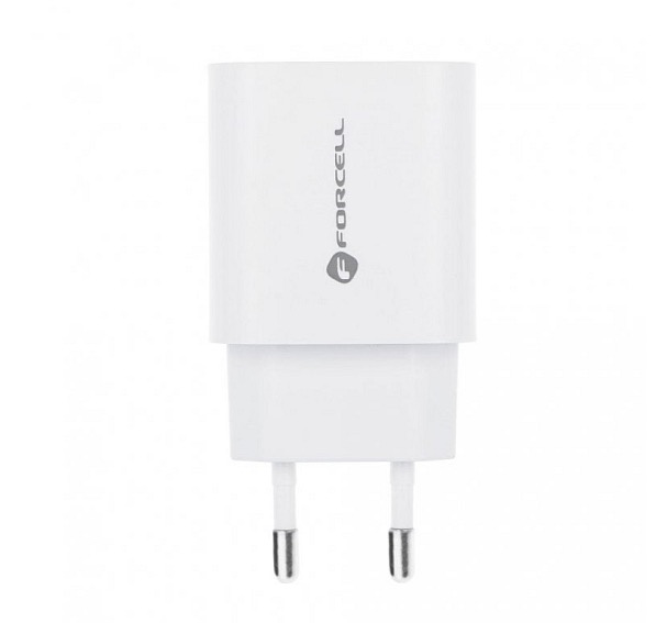 Forcell Nabíjecí adaptér PD+QC 4.0 30W 1x USB-C + 1x USB-A bílý