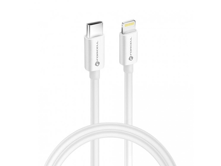 Forcell Nabíjecí kabel USB-C/Lightning MFi 30W 1m bílý (C901)