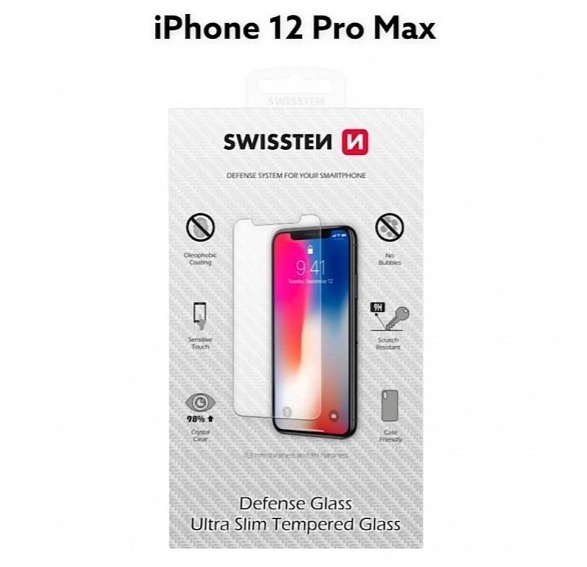 Ochranné temperované sklo SWISSTEN Apple iPhone 12 Pro Max RE 2,5D