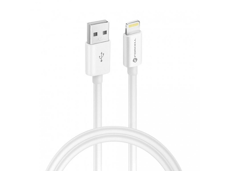 Forcell Nabíjecí kabel USB-A/Lightning MFi 12W 1m bílý (C703)