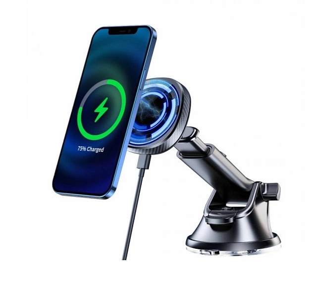 SWISSTEN Magnetický držák do auta s bezdrátovým nabíjením 15W dashboard (kompatibilní s MagSafe)