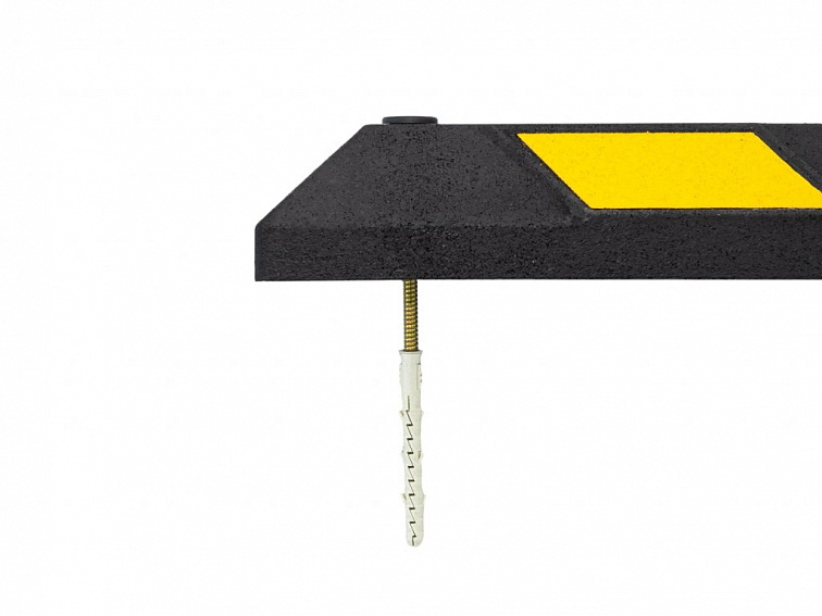 Parkovací doraz, délka 560 mm, gumový, s žlutým reflexním polepem