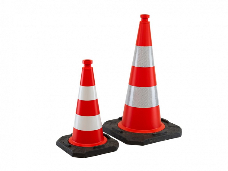 Dopravní kužel, reflexní, těžký, výška 500 mm