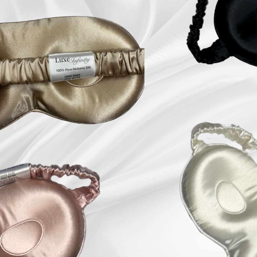 3D hedvábná oční maska na spaní