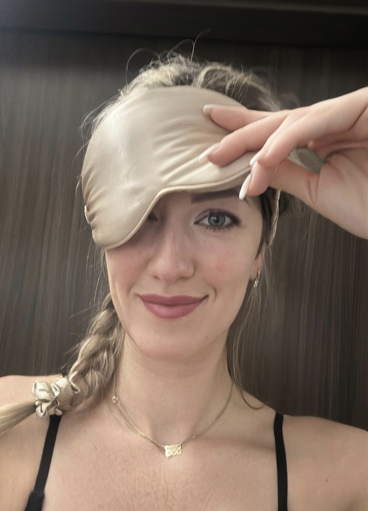 3D hedvábná oční maska na spaní