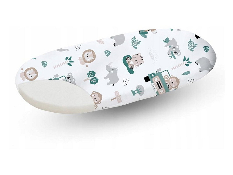 Prostěradlo do kočárku bavlněné na gumu 80x38 cm - Safari