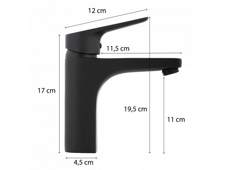 Umyvadlová baterie CREST černá