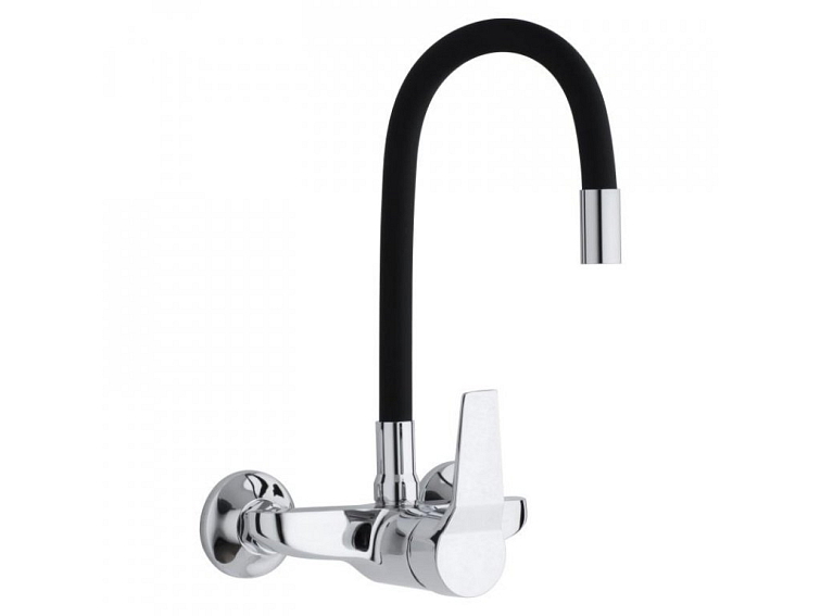 Dřezová baterie s elastickým ramenem AYRO černá/chromová
